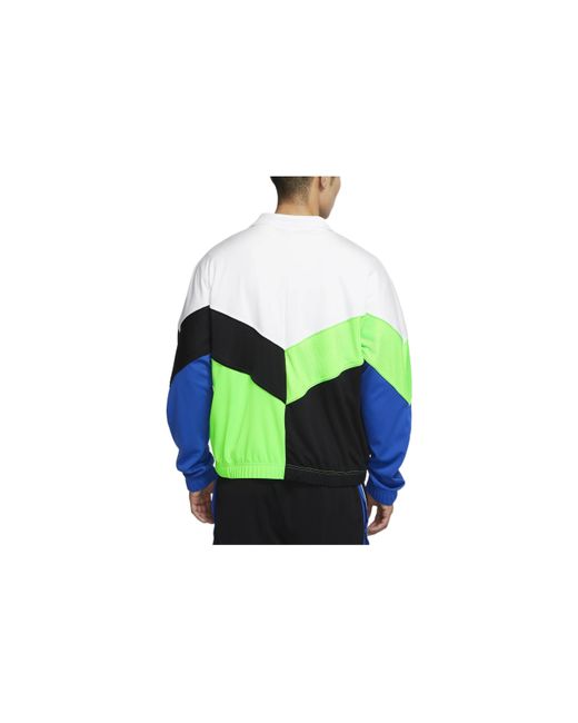 Nike Green Contrasting Colors Logo Athleisure Casual Sports Loose Jacket for men