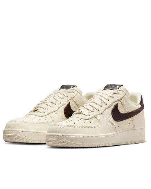 Nike Natural Air Force 1 '07 'Soft Pearl Croc' for men
