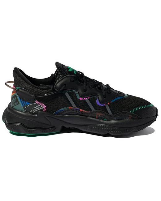 Adidas Black Originals Ozweego Casual Shoes Multi-Color' for men
