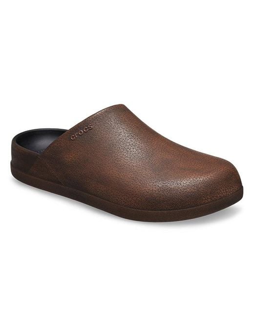 CROCSTM Brown Dylan Burnished Clogs 'Mocha'