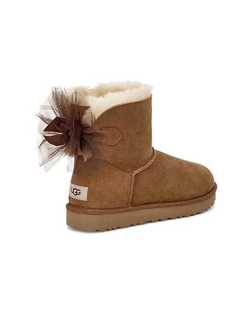 Ugg Brown (Wmns) Mini Bailey Tulle Bow