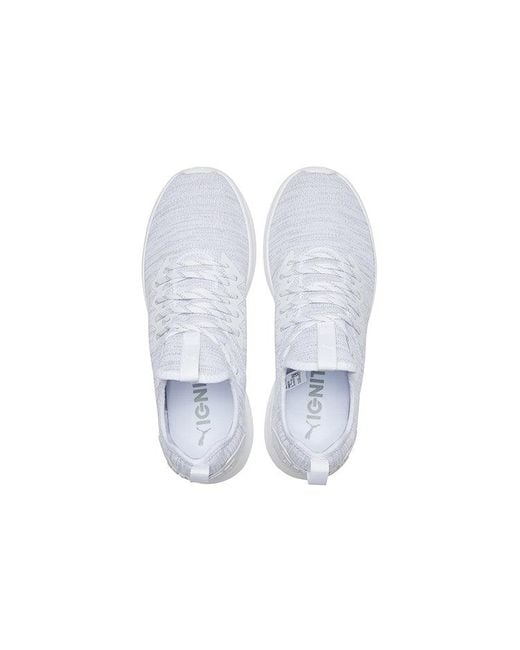PUMA White Ignite Flash Evoknit for men