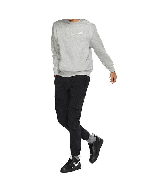 Nike Gray Sportswear Club Small Logo Long Sleeves for men