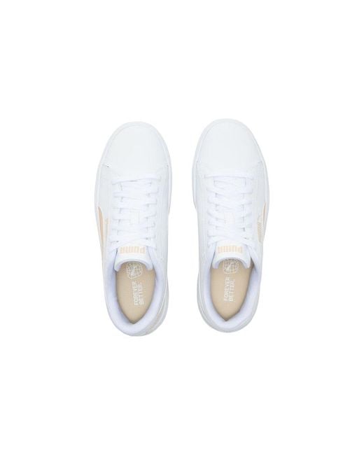 PUMA White (Wmns) Smash Platform V3
