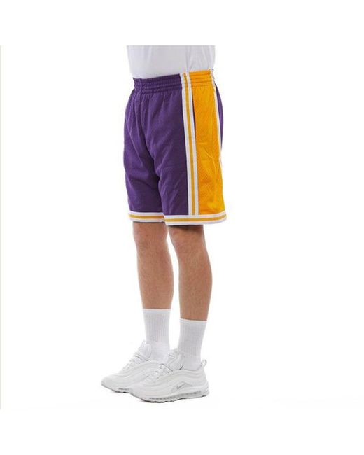 Mitchell & Ness Purple Nba Swingman Shorts Los Angeles Lakers Road 1984-85 for men