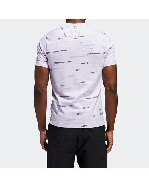 Adidas White Jaq Printing Short Sleeve T-Shirt for men