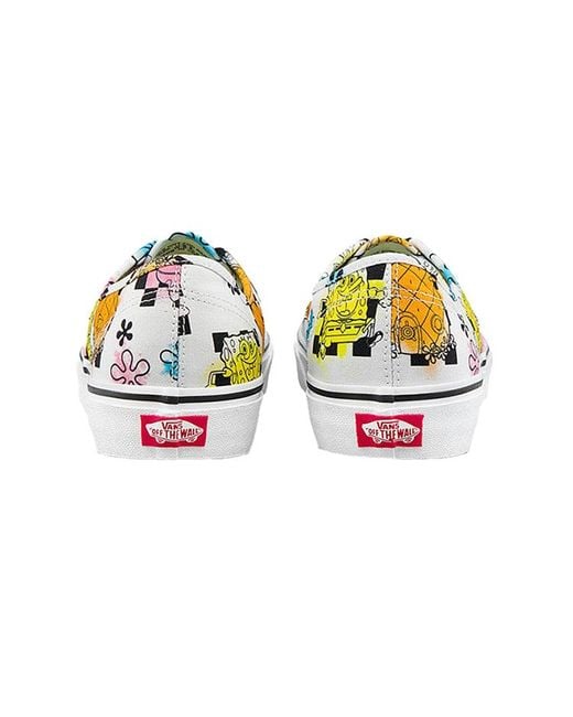 Vans White Spongebob Squarepants X Authentic 'Aye Aye Captain! for men