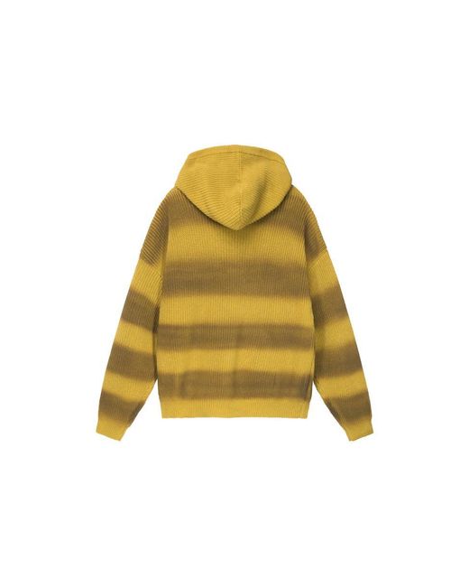 Stussy Yellow Spray Dyed Hoodie for men