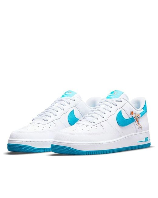 Nike Blue X Space Jam Air Force 1 '07 Low 'Hare' for men
