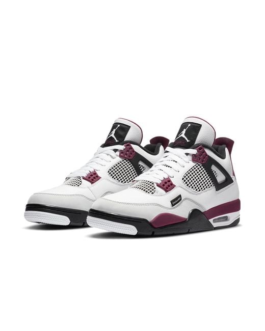 Nike White 4 Retro X Paris Saint-Germain 'Bordeaux' for men