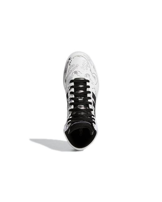 Adidas White Hoops 3.0 Mid for men