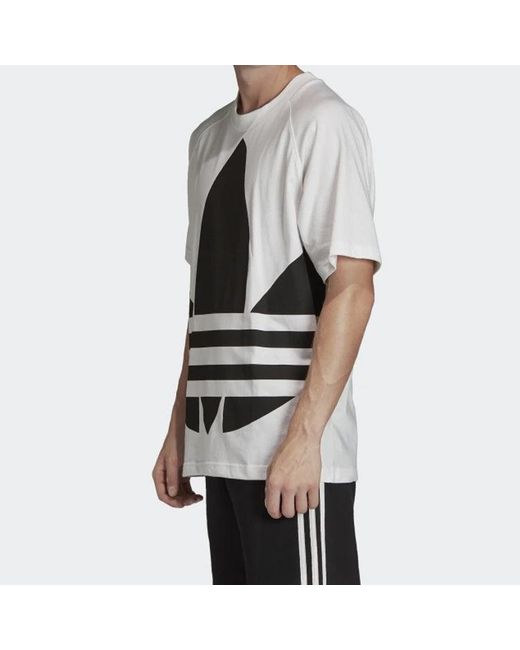 Adidas Black Originals Big Trefoil Boxy Tee Large Logo Printing Short Sleeve for men
