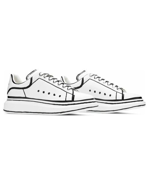McQueen White Oversized Sneaker Outline' for men
