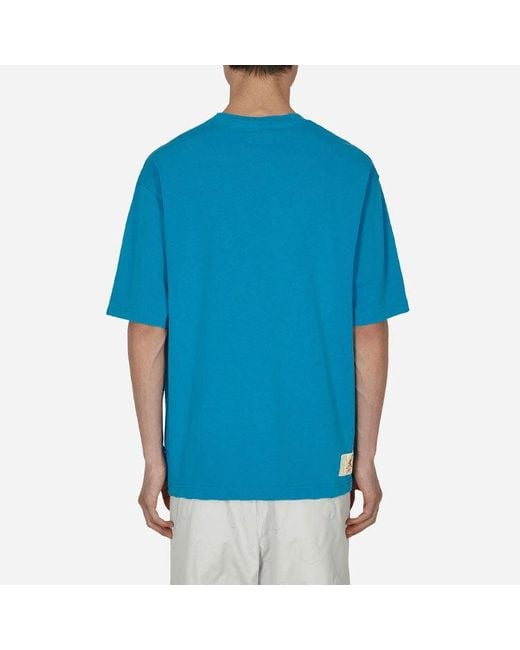 Nike Blue X Union Crossover Ss22 Solid Color Character Alphabet Printing Round Neck Short Sleeve Asia Edition for men