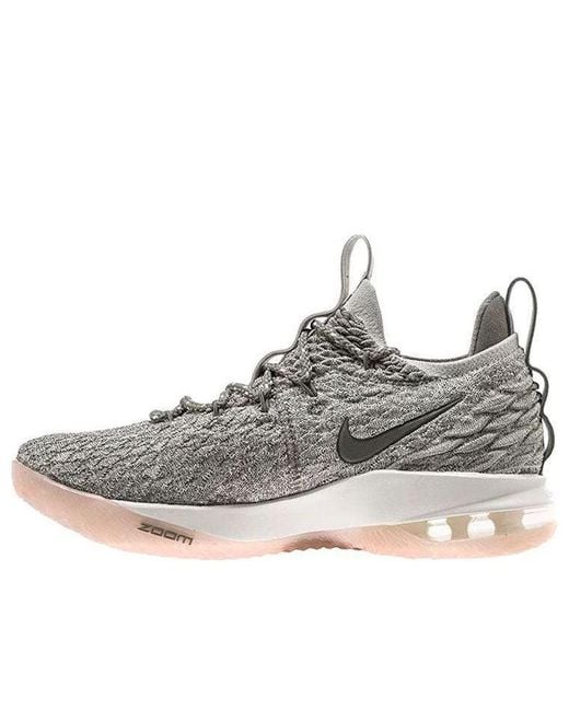 Nike Gray Lebron 15 Low 'Light Bone' for men