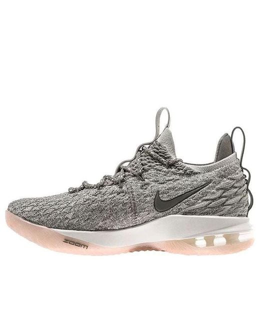 Nike Gray Lebron 15 Low 'Light Bone' for men