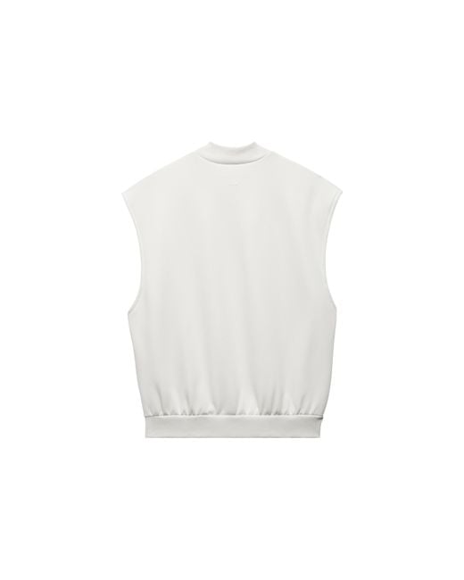 Adidas White Basketball Sleeveless Sweatshirt for men