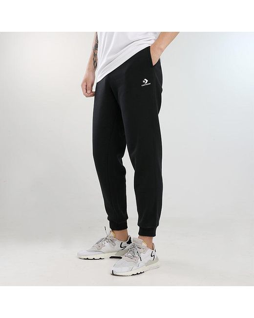 Converse Black Go To Star Chevron Standard-Fit Fleece Sweatpants for men