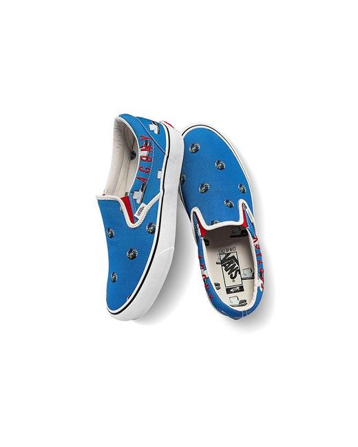 Vans Blue Cali Thornhill Dewitt X Vault Classic Slip-On Lx Crisis Actor' for men