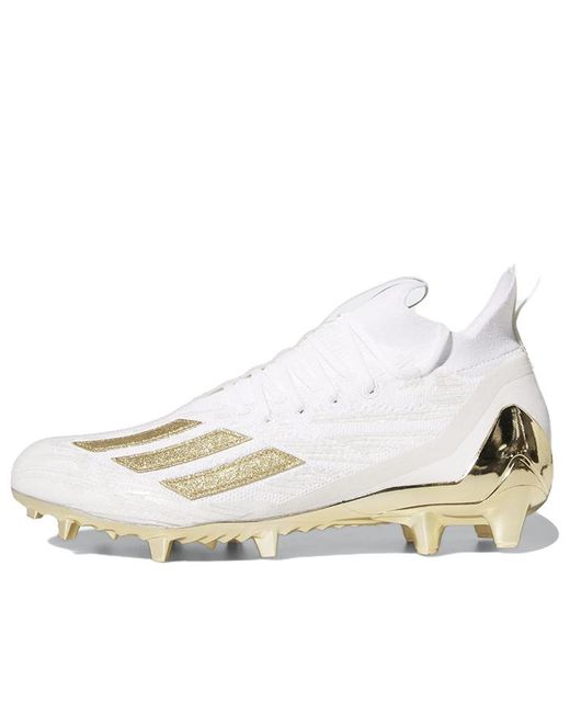 Adidas White Adizero Cleats Primeknit Metallic' for men