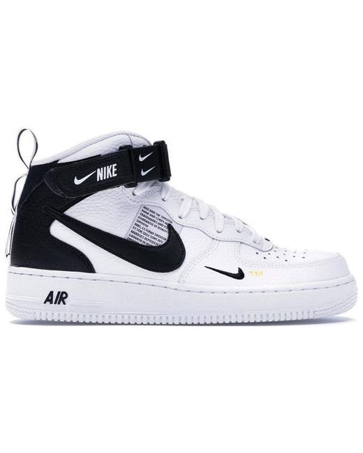Nike Black Air Force 1 Mid '07 Lv8 for men