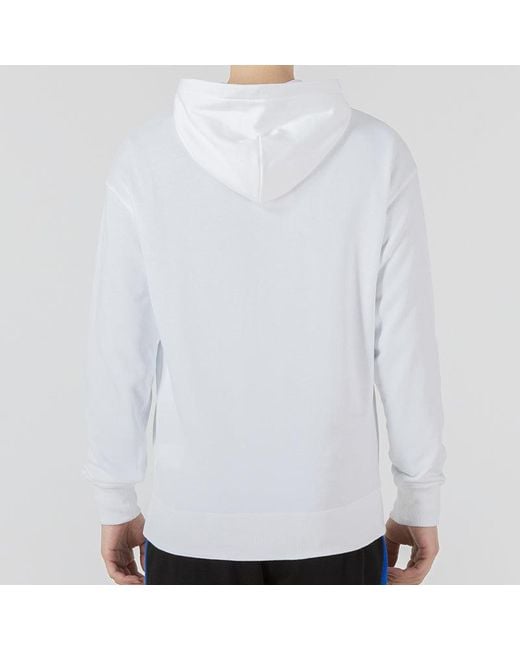 PUMA White Emb Logo Hoodie for men