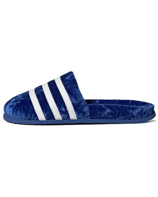 Adidas Blue Adimule Slide Velvet' for men