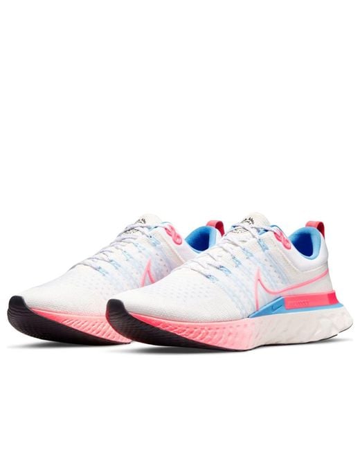 Nike Pink React Infinity Run Flyknit 2 'Racer' for men