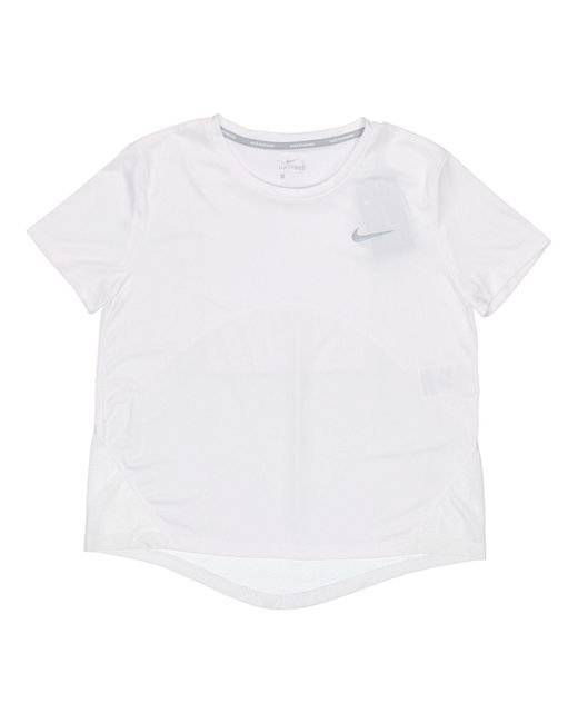 Nike White (Wmns) Dri-Fit Sports Training Quick Dry Breathable Round Neck Short Sleeve T-Shirt