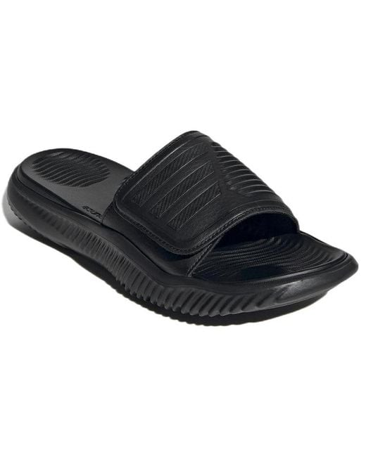 Adidas Black Alphabounce Slide 'Triple' for men