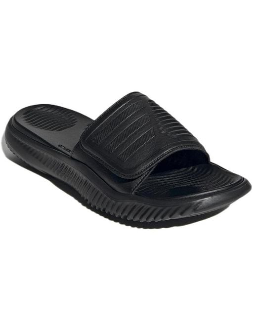 Adidas Black Alphabounce Slide 'Triple' for men