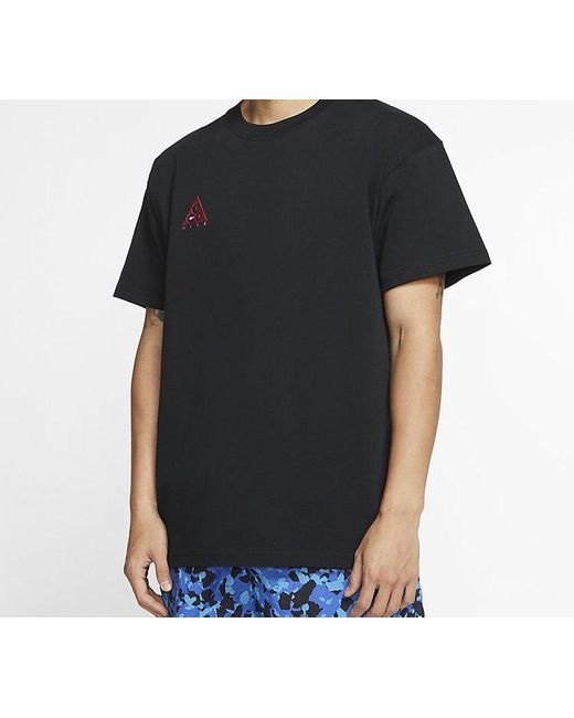 Nike Black Acg Small Logo Casual Short Sleeve for men