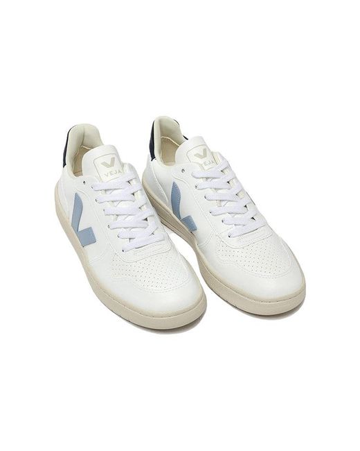 Veja White V-10 Lace-Up Steel Nautico'
