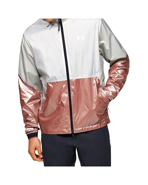 Under Armour White Recover Legacy Windbreaker Jacket Rose' for men