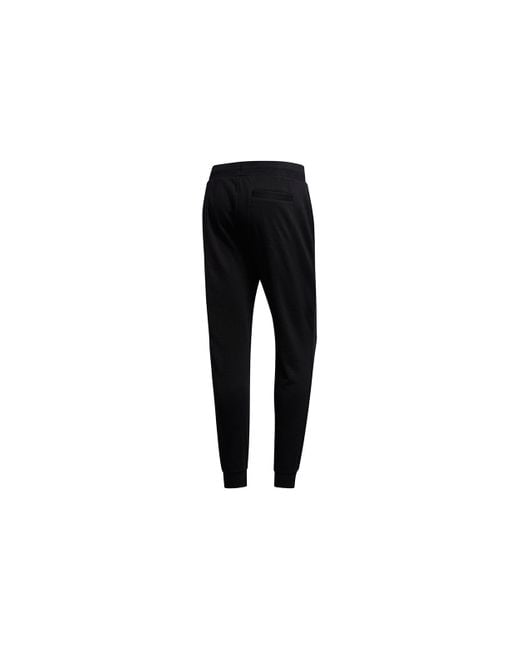 Adidas Black Neo Esntl Lg Tp 1 Metallic Logo Printing Bundle Feet Sports Pants/Trousers/Joggers for men