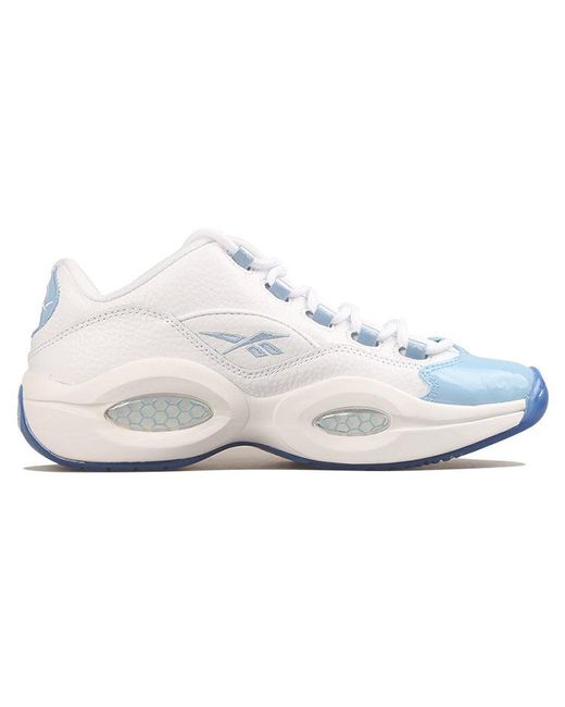 Reebok White Question Patent Low 'Fluid' for men
