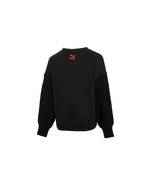 PUMA Black (Wmns) Crew Neck Sweatshirt