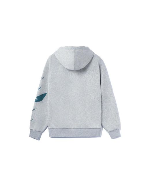 Li-ning Blue Graphic Hooded Jacket for men