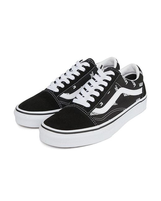 Vans Black Old Skool 'All Over Logo' for men