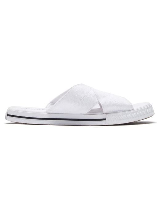 Converse White (Wmns) One Star Slide Canvas Slippers