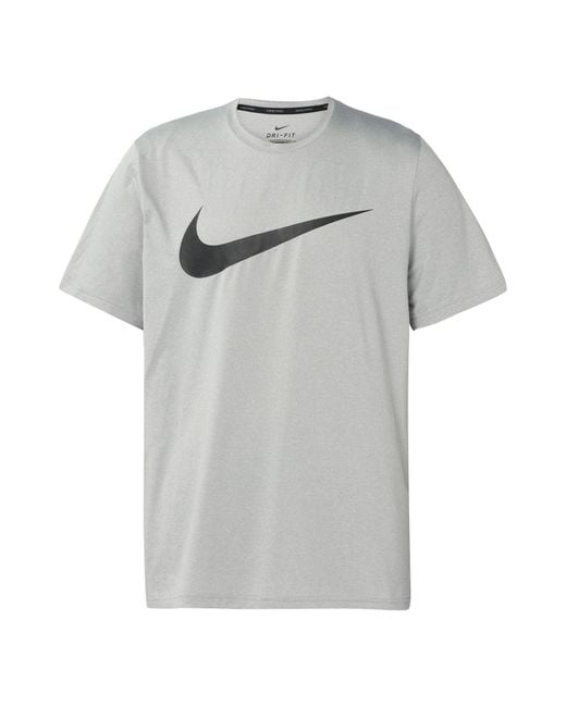 Nike Gray Logo Printing Breathable Quick Dry Sports Short Sleeve for men