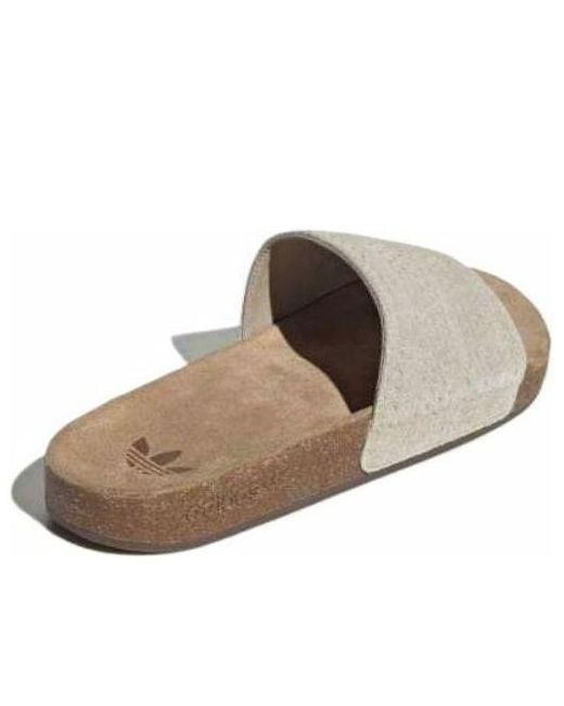 Adidas Brown Originals Adilette Slides 'Wonder Gum' for men
