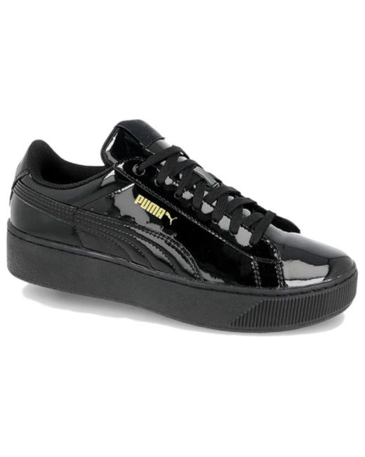 puma vikky platform black and white