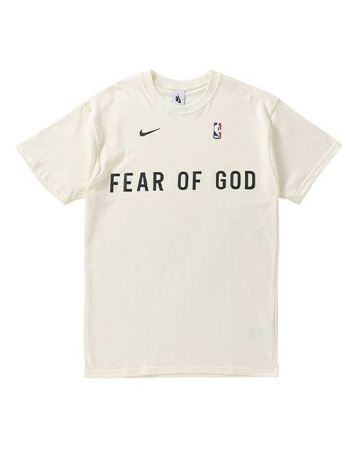Nike Justin Bieber X Fear Of God X Nba Short Sleeve White for men