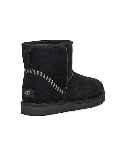 Ugg Black Classic Mini Deco Suede Boot for men