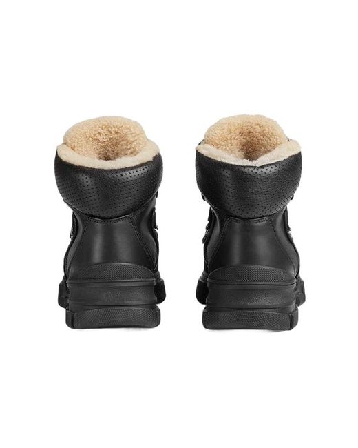 Gucci Black Flashtrek High-Top With Wool for men