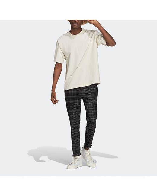 Adidas White Originals Logo Embroidered Solid Color Sports Round Neck Short Sleeve Couple Style