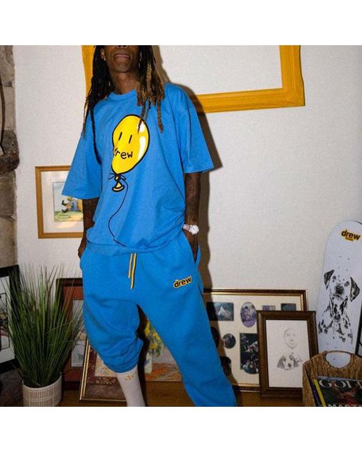 Drew House Blue Joy T-Shirt 'Sky' for men