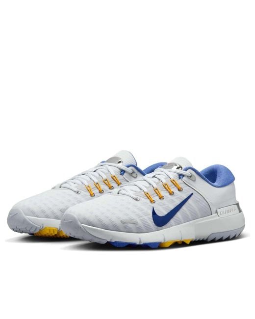 Nike Blue Free Golf Extra Wide 'Pure Platinum University' for men