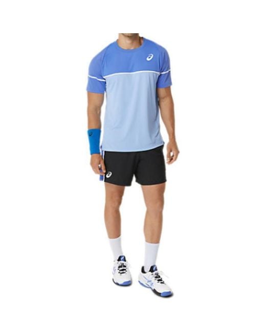 Asics Blue Game Short Sleeve Top 'Sapphire' for men